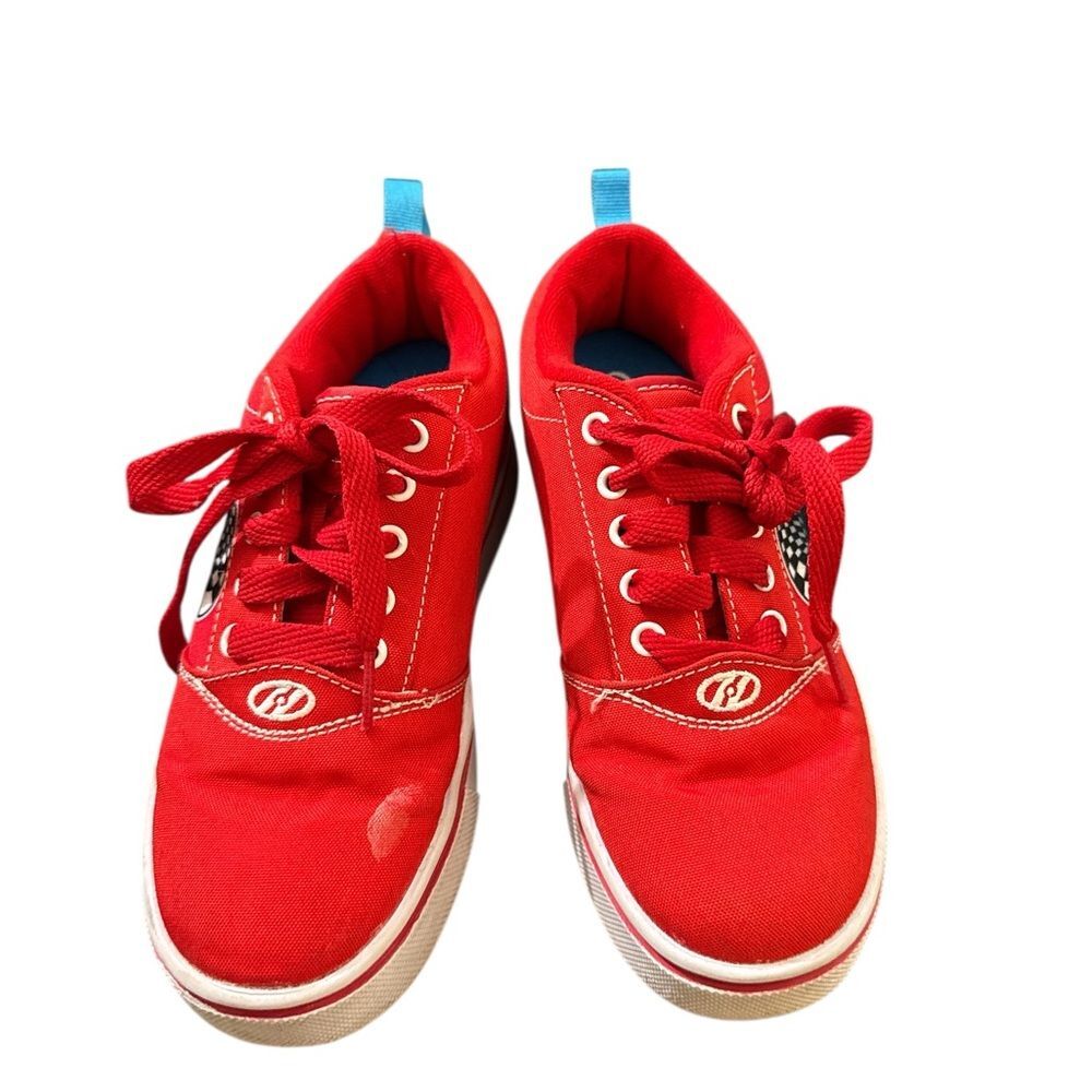 Heelys Pro 20 Red Canvas Wheeled Skate Shoes‎ Kids Youth Size 3 Checkerboard